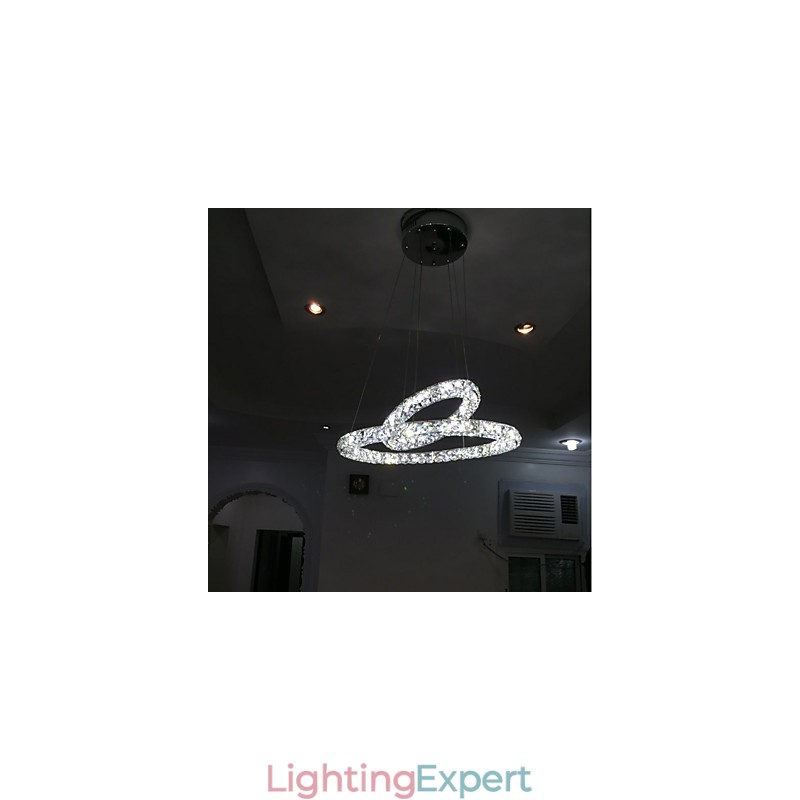 Crystal Chandelier Lights Indoor Pendant Light Ceiling Lamp Lighting Fixtures Dimmable with Remote Control