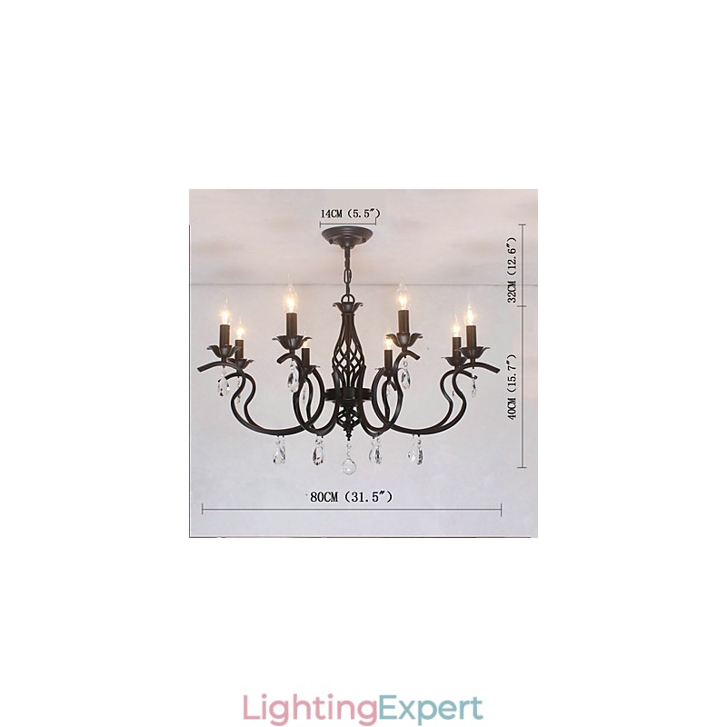 European Style Crystal Chandelier Dining Lights Simple Creative Candles Lamps And Lanterns Novelty Lightig