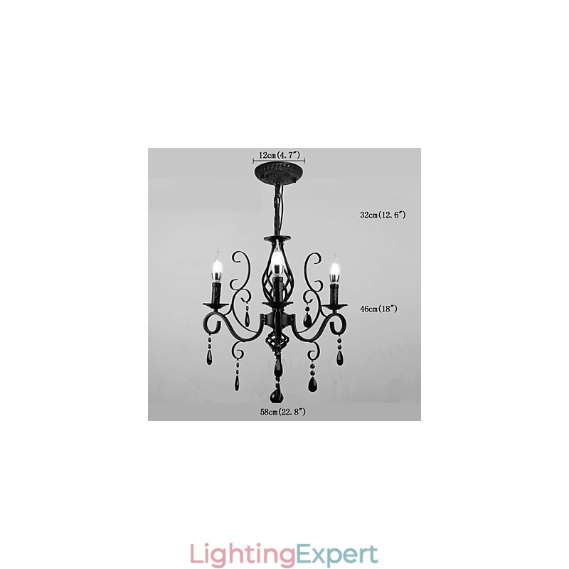 Crystal Lamp 3 Light Modern Simple Novelty Lightings