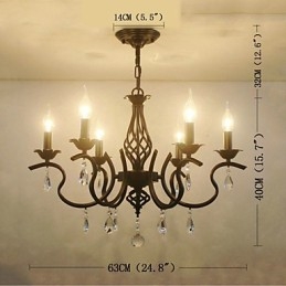 European Style Crystal Chandelier Dining Lights Simple Creative Candles Lamps And Lanterns Novelty Lightig
