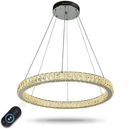 Dimmable Ring Ceiling Light Pendant Light Modern Chandelier Lighting Indoor Lamp with Remote Control