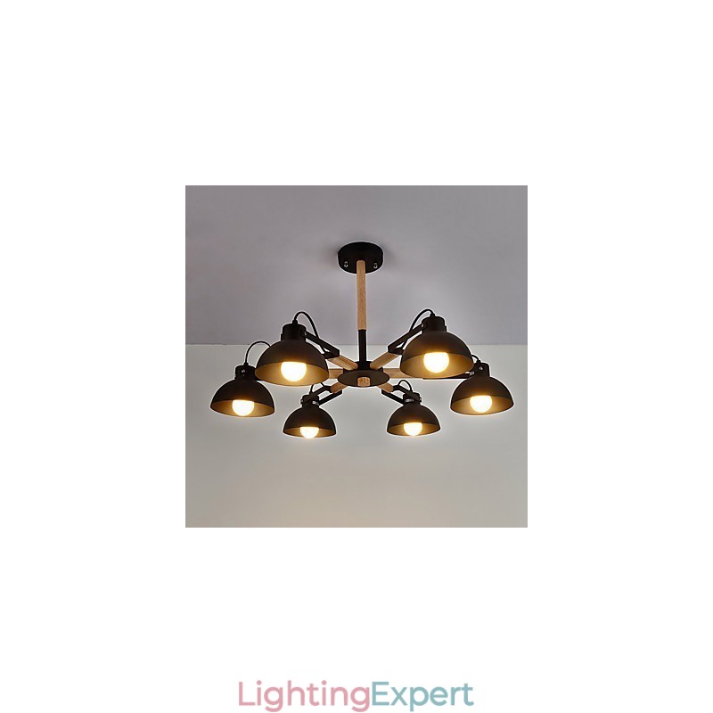 Traditional Classic Rustic Lodge Vintage Retro Painting Feature for Mini Style Metal Chandelier