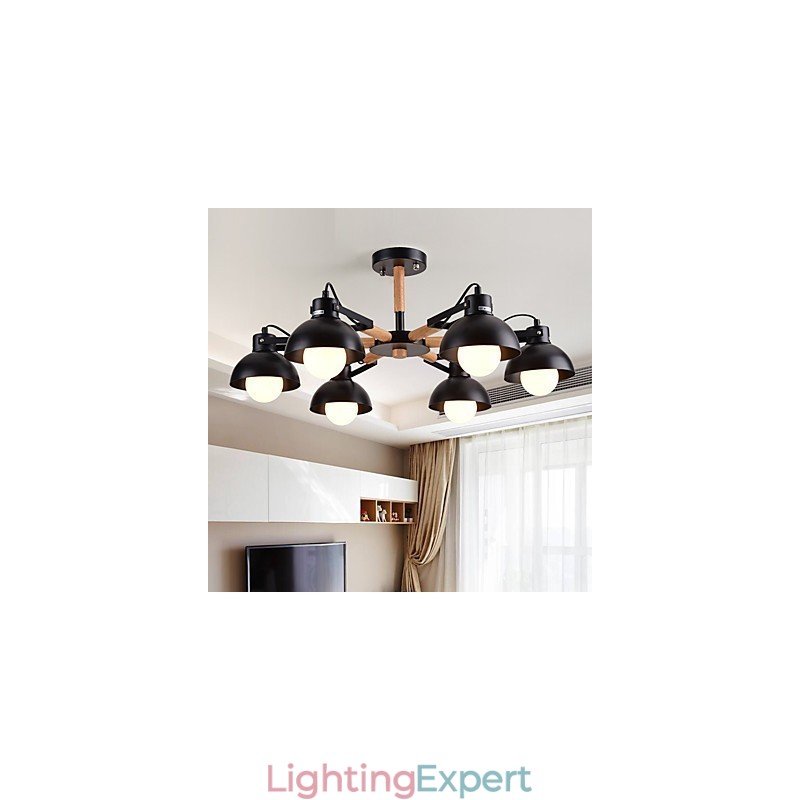 Traditional Classic Rustic Lodge Vintage Retro Painting Feature for Mini Style Metal Chandelier