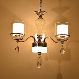 Modern Contemporary Electroplated Feature for Crystal Metal Chandelier