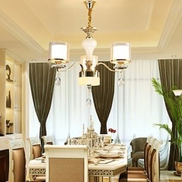 Modern Contemporary Electroplated Feature for Crystal Metal Chandelier