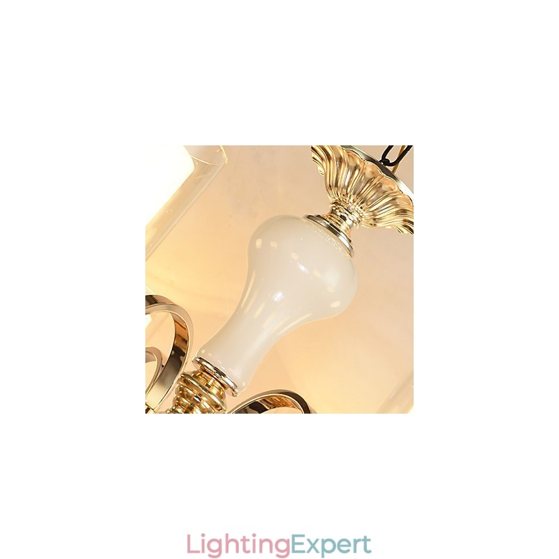 Modern Contemporary Electroplated Feature for Crystal Metal Chandelier
