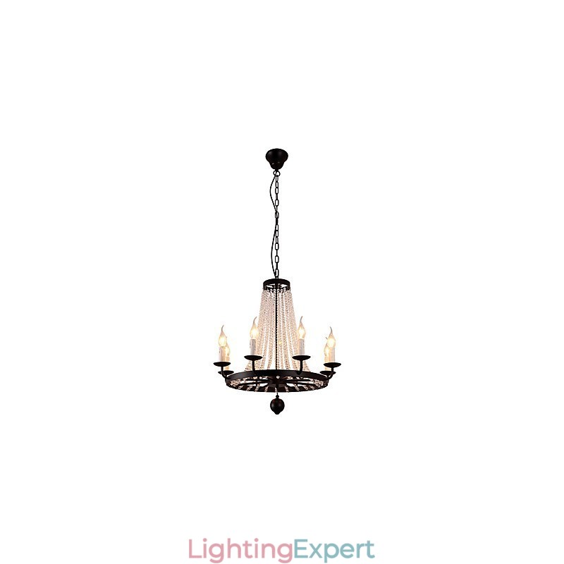 8 Lights Chandelier Modern Contemporary Traditional Classic Rustic Lodge Vintage Retro Lantern Drum Country Island Globe Bowl