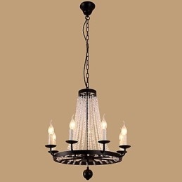 8 Lights Chandelier Modern Contemporary Traditional Classic Rustic Lodge Vintage Retro Lantern Drum Country Island Globe Bowl