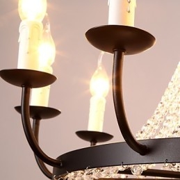 8 Lights Chandelier Modern Contemporary Traditional Classic Rustic Lodge Vintage Retro Lantern Drum Country Island Globe Bowl