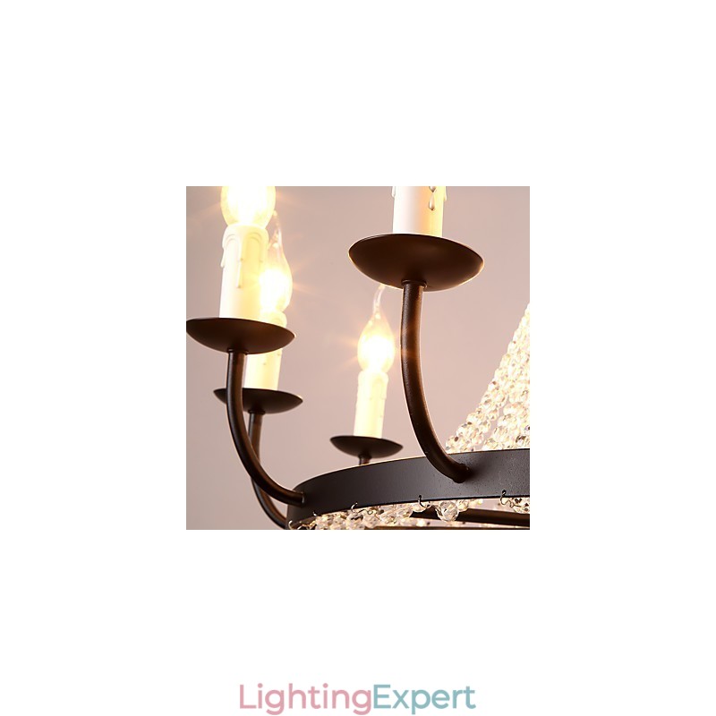 8 Lights Chandelier Modern Contemporary Traditional Classic Rustic Lodge Vintage Retro Lantern Drum Country Island Globe Bowl