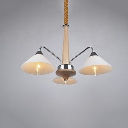 Modern Contemporary Country Electroplated Feature for Wood Bamboo Chandelier