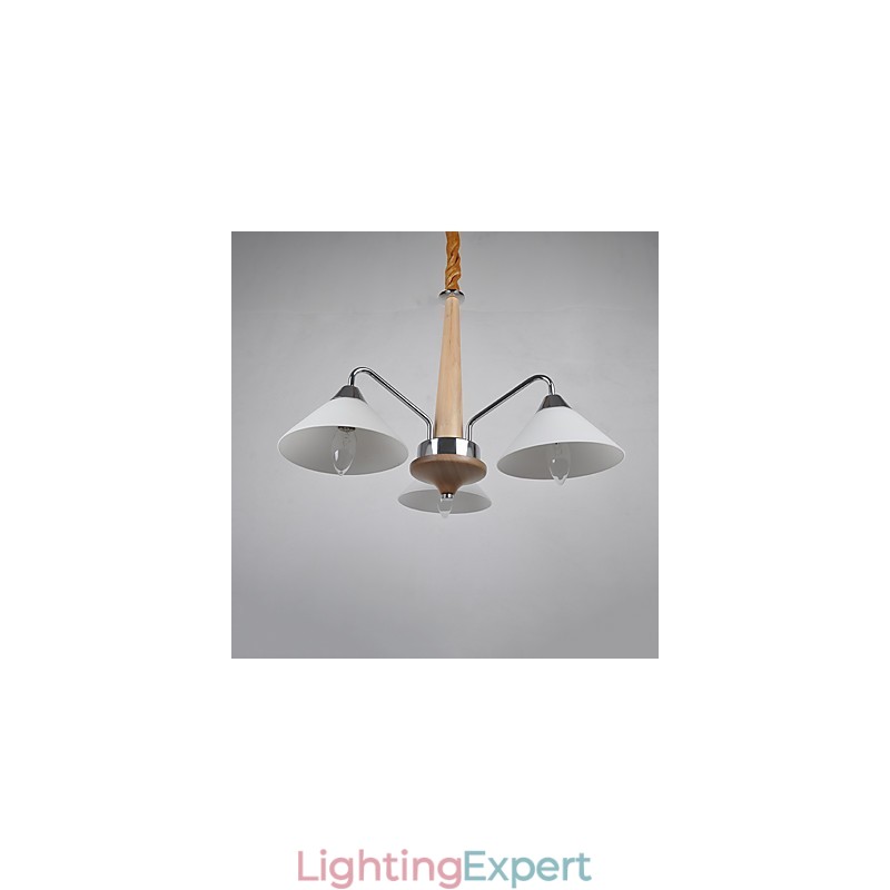Modern Contemporary Country Electroplated Feature for Wood Bamboo Chandelier