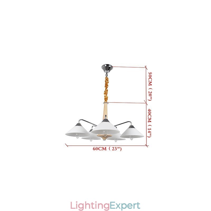 5 Light Modern Contemporary Chandelier for