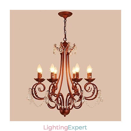 8 Lights Chandelier Modern Contemporary Traditional Lodge Vintage Retro Country Painting Feature for Crystal Metal 8 Lights Chandelier Modern Contemporary Traditional Lodge Vintage Retro Country Painting Feature for Crystal Metal