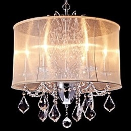 Modern Contemporary Traditional Classic Country Chrome Feature for Crystal Mini Style Designers Metal Chandelier