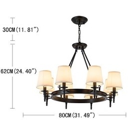8 Lights Flush Mounted Fixture Chandelier One Light Two Style Modern Contemporary Traditional Classic Rustic Painting