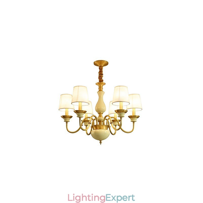 All Copper Chandelier Jade Decorative Chandelier D