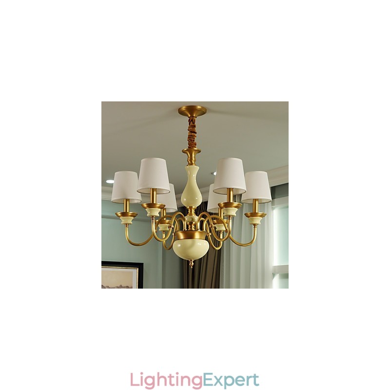 All Copper Chandelier Jade Decorative Chandelier D