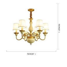 All Copper Chandelier Jade Decorative Chandelier D