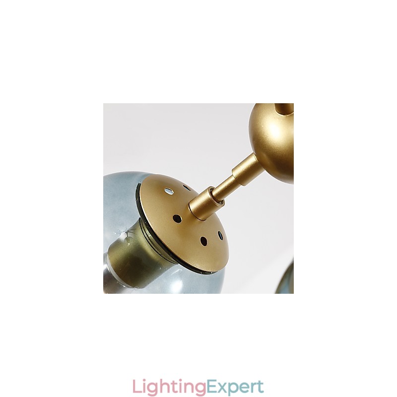 Ten Light Post Modern Europe Style Modo Metal Glass Pendant Lamp the Foyer Decorate Industrial Chandelier Lamp