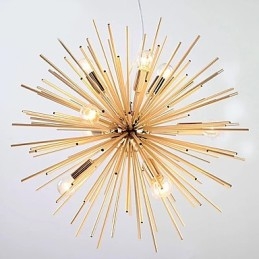 Retro Imitation Copper Creative line 10 Lights