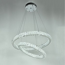 Indoor Crystal Chandelier Modern Pendant Light Ceiling Light Dimmable Lighting Lamp with Remote Control