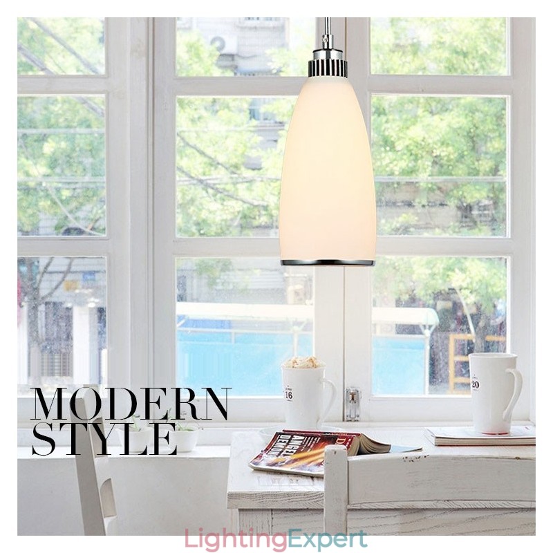 1 Light Modern Contemporary Integrated Metal Pendant Light