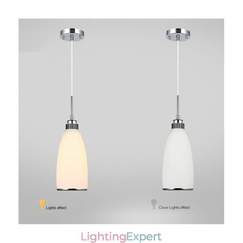 1 Light Modern Contemporary Integrated Metal Pendant Light