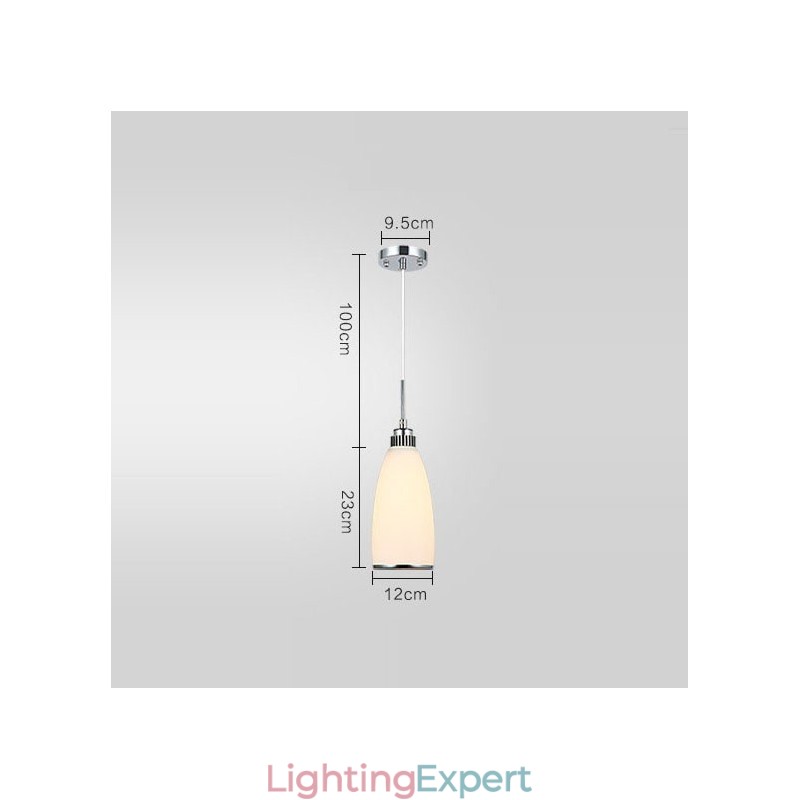 1 Light Modern Contemporary Integrated Metal Pendant Light