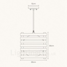 1 Light Wood Modern Contemporary Nordic style Pendant Light with Glass Shade