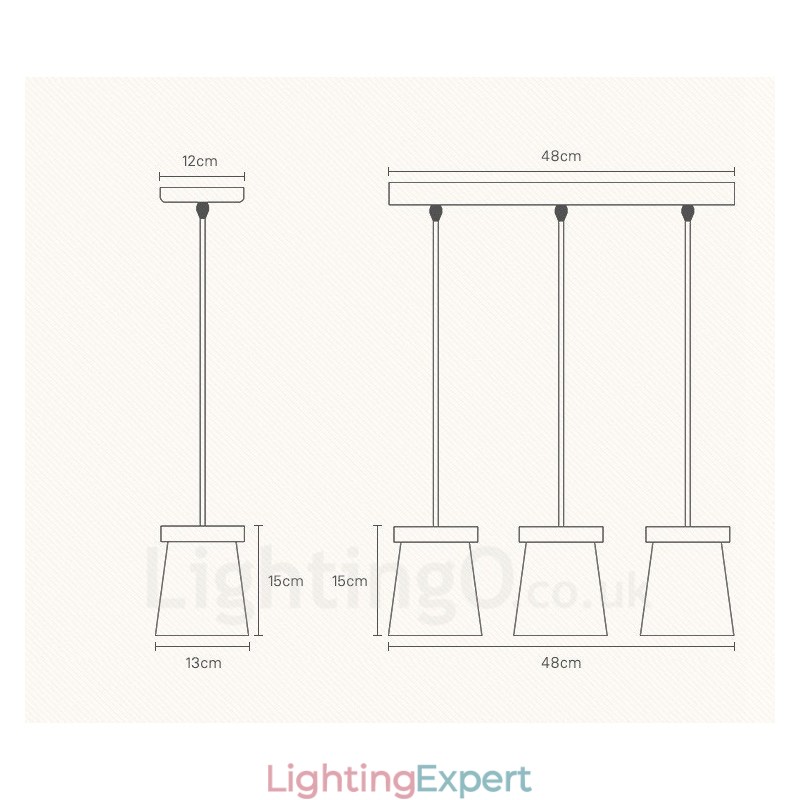 1 Light Wood Modern Contemporary Nordic style Pendant Light with Iron Shade