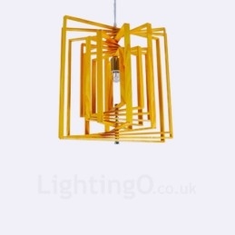 1 Light Wood Modern Contemporary Nordic style Pendant Light with Wood Shade
