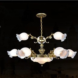 Chandelier Traditional Classic Vintage Retro Metal