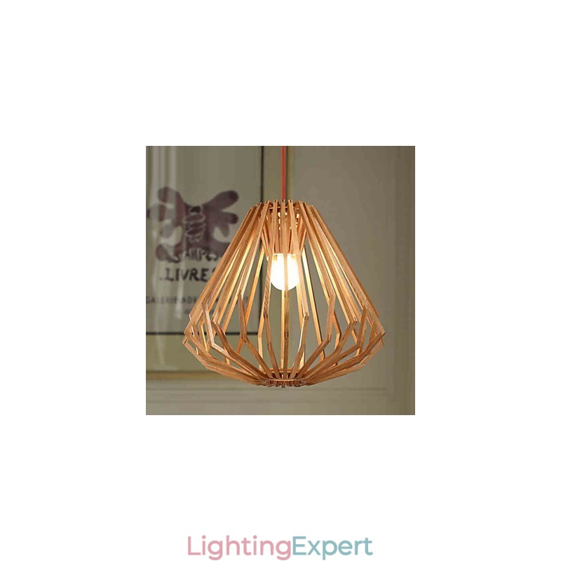 Chandelier Mini Style Traditional Classic Wood Bamboo