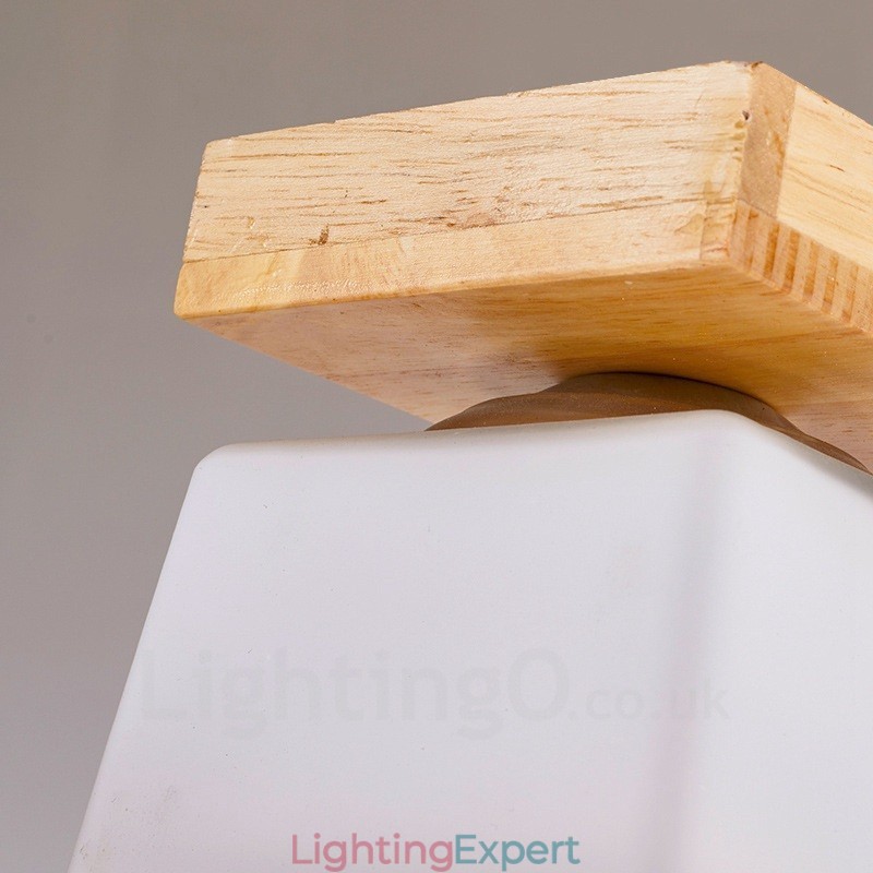 1 Light Modern Contemporary Nordic style Flush Mount Ceiling Lights with Glass Shade