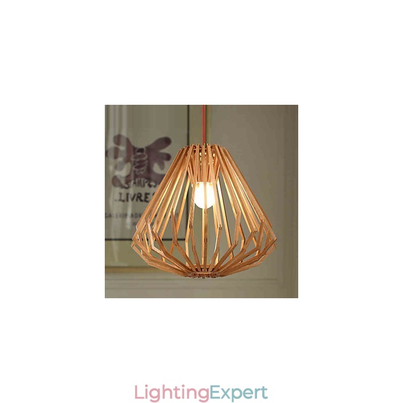 Chandelier Mini Style Traditional Classic Wood Bamboo