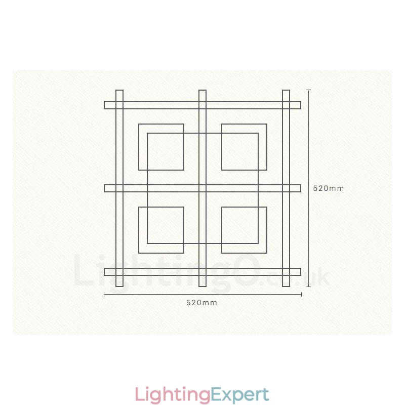 4 Light Modern Contemporary Flush Mount Ceiling Lights with Glass Shade