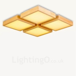4 Light Modern Contemporary Nordic style Flush Mount Ceiling Lights with Acrylic Shade