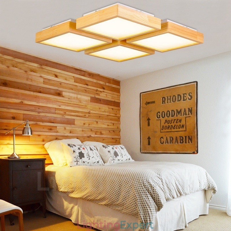 4 Light Modern Contemporary Nordic style Flush Mount Ceiling Lights with Acrylic Shade