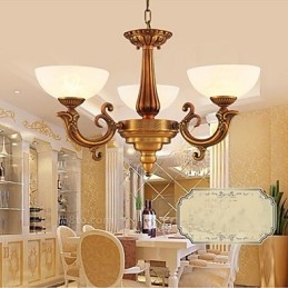 The Chinese Style Marble lamp Chandelier Full Copper lamp Chandelier
