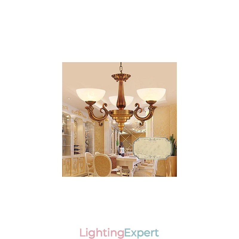 The Chinese Style Marble lamp Chandelier Full Copper lamp Chandelier