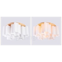 6 Light Modern Contemporary Flush Mount Ceiling Lights with Glass Shade