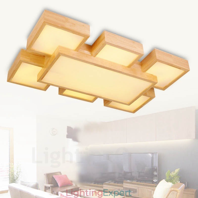 6Modern Contemporary Nordic style Flush Mount Ceiling Lights with Acrylic Shade