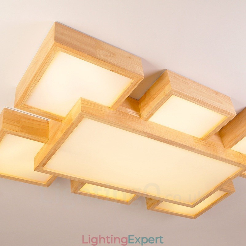 6Modern Contemporary Nordic style Flush Mount Ceiling Lights with Acrylic Shade