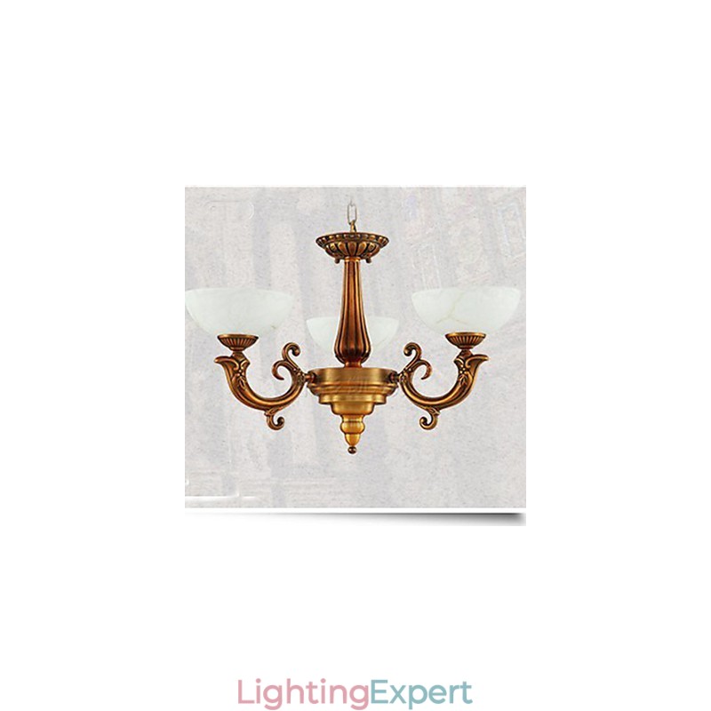 The Chinese Style Marble lamp Chandelier Full Copper lamp Chandelier