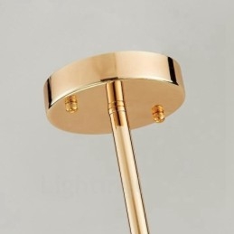 11 Light Modern Contemporary Ceiling Lights Copper Plating Chandelier with White Ball Glass Shade