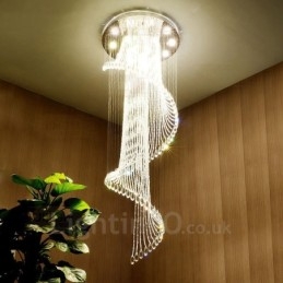 15 Lights Modern Crystal Ceiling Pendant Light Indoor Chandelier Lighting Lamps Fixtures with Bulbs