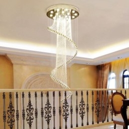 15 Lights Modern Crystal Ceiling Pendant Light Indoor Chandelier Lighting Lamps Fixtures with Bulbs