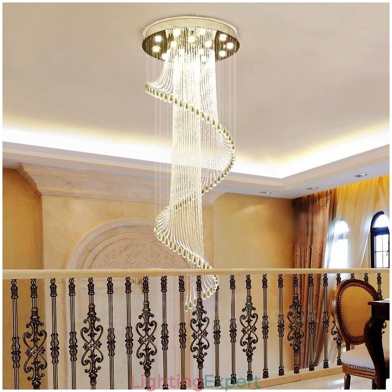15 Lights Modern Crystal Ceiling Pendant Light Indoor Chandelier Lighting Lamps Fixtures with Bulbs
