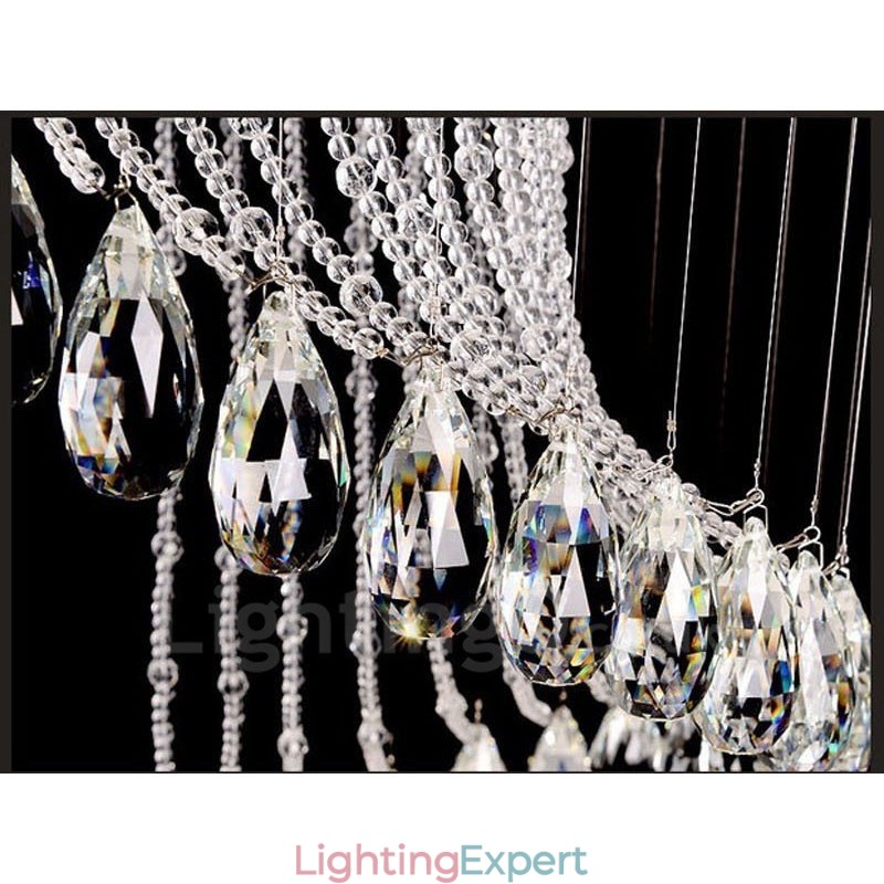 15 Lights Modern Crystal Ceiling Pendant Light Indoor Chandelier Lighting Lamps Fixtures with Bulbs